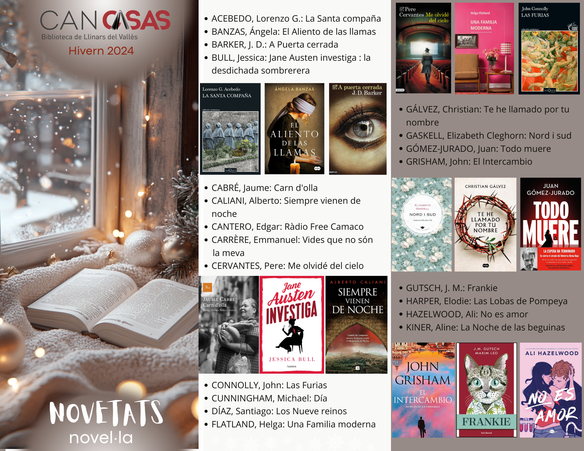 Imatge Guia novetats novel·la hivern 2024 biblioteca can casas