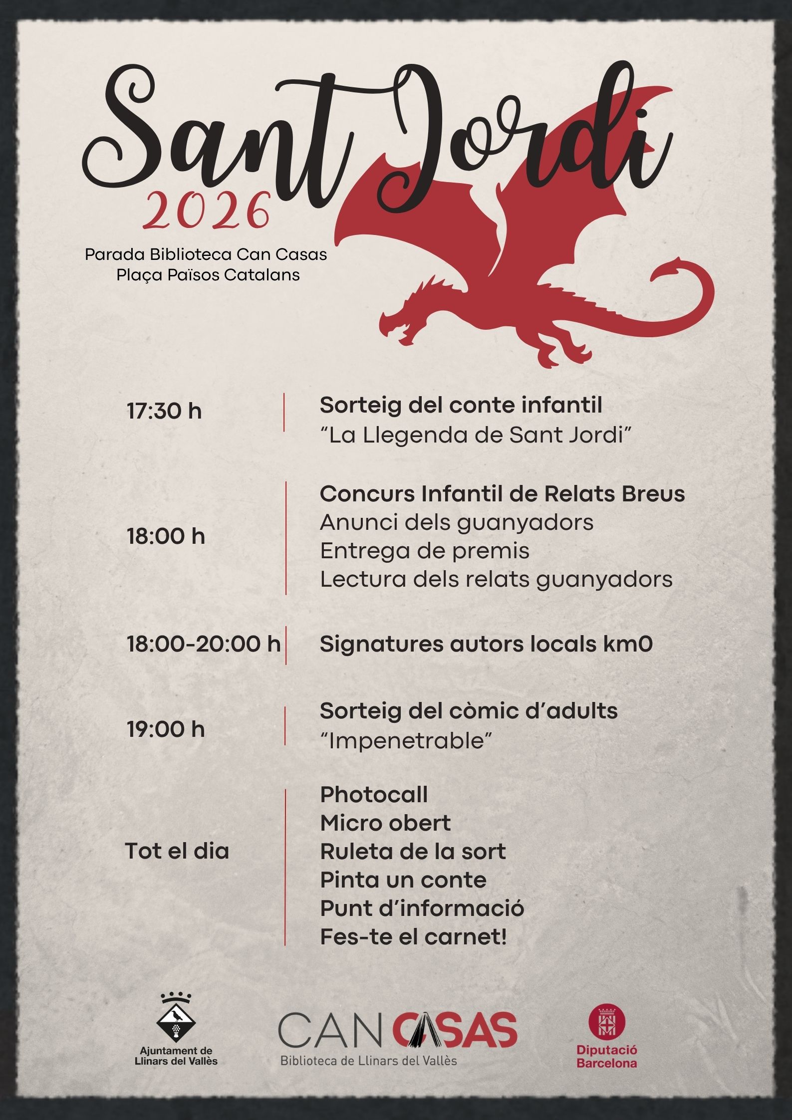 Cartell programa Sant Jordi 2026