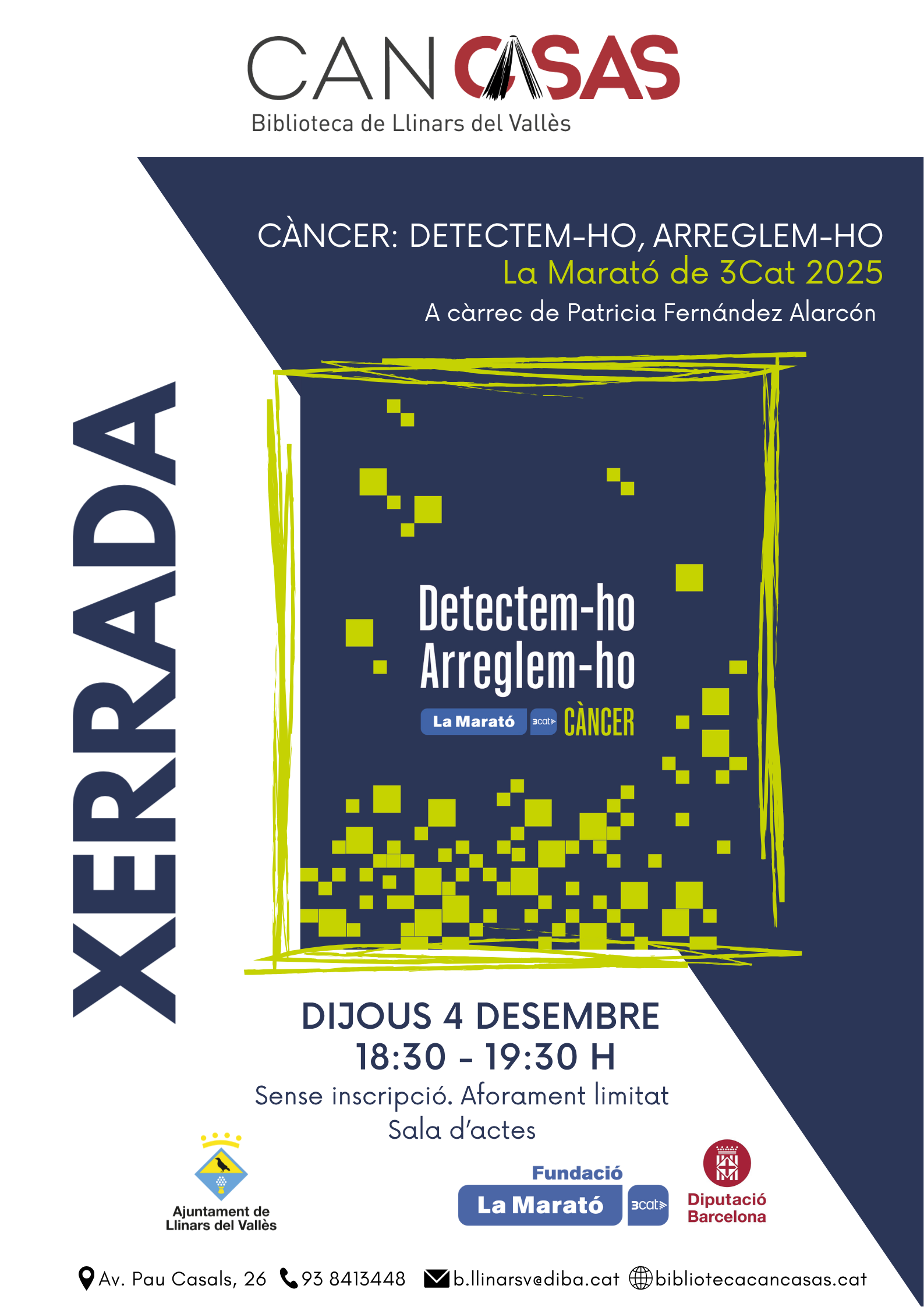 Cartell xerrada Marató 2025