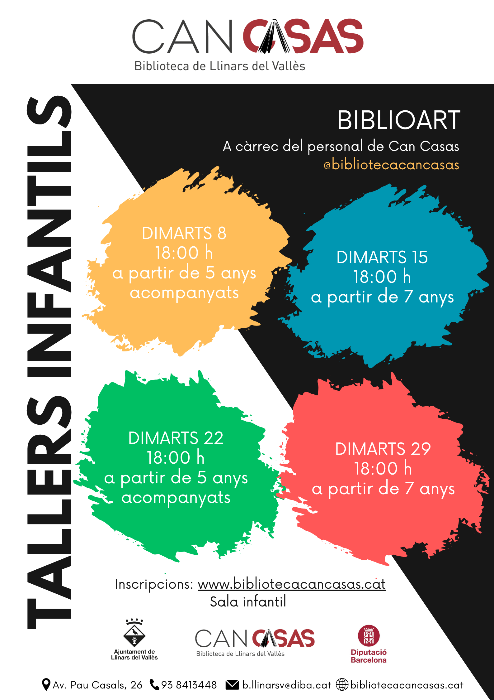 Cartell tallers infantils. Biblioart