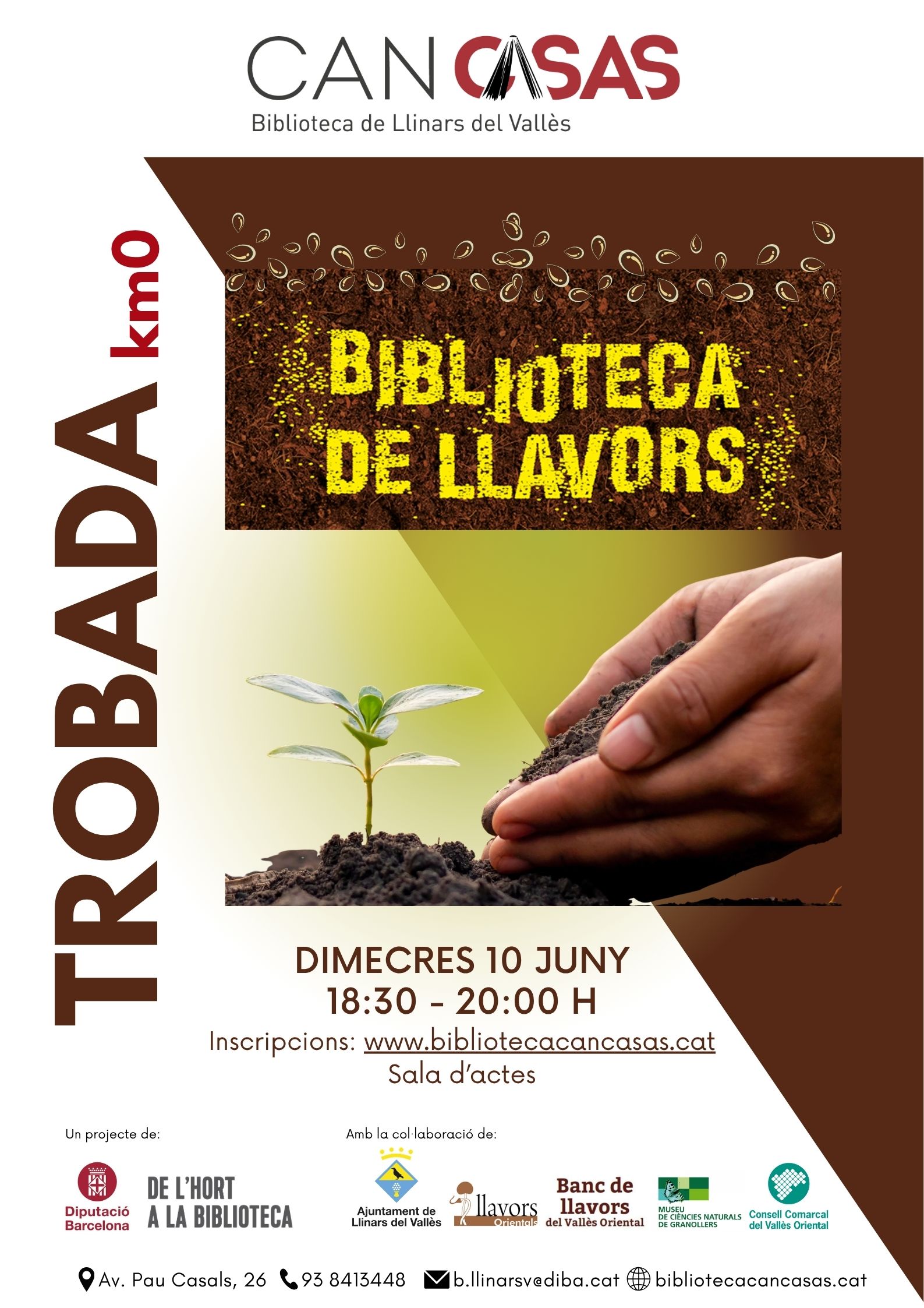 Cartell trobada Biblioteca de Llavors juny 2026