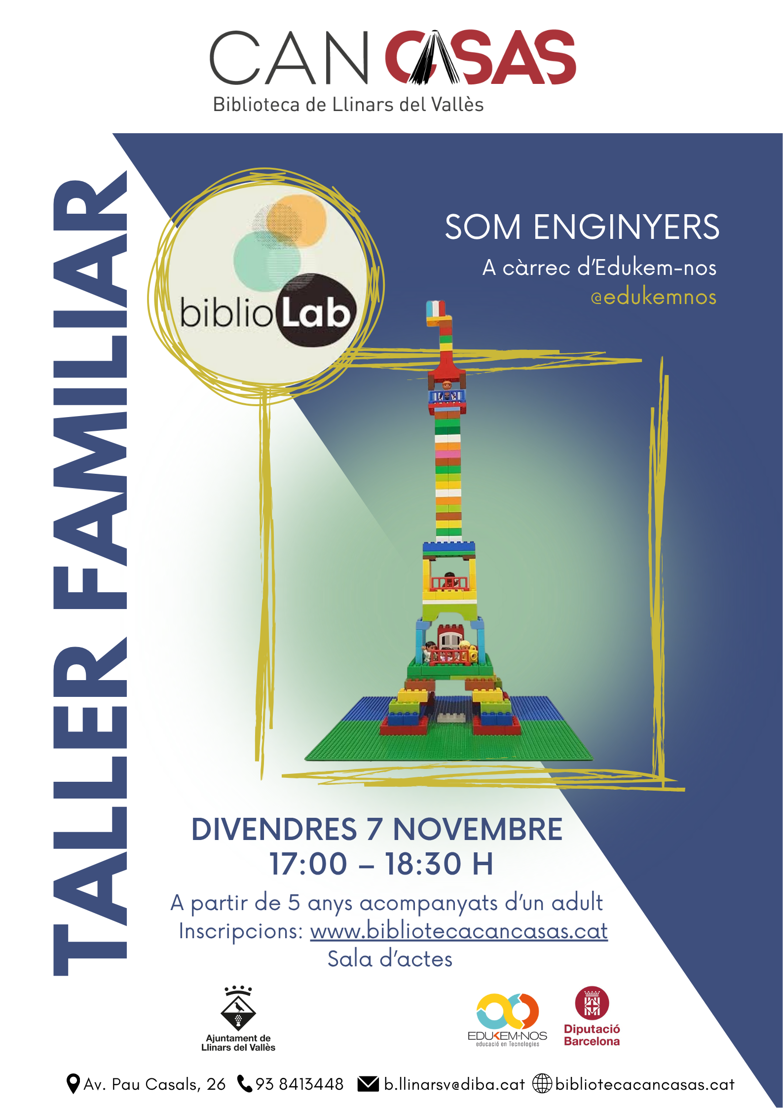 Cartell taller infantil novembre. Som enginyers