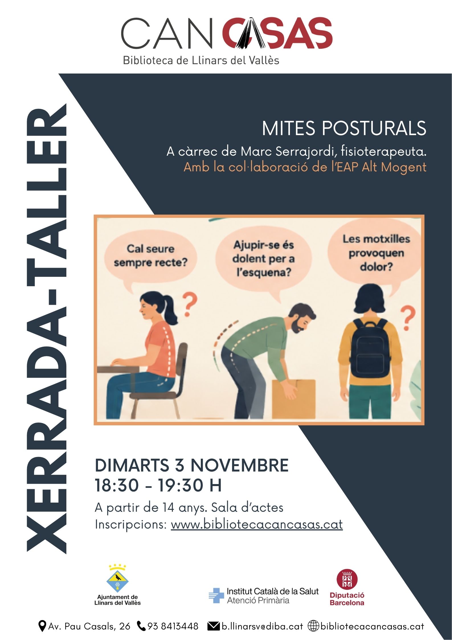 Cartell xerrada-taller novembre mites posturals 