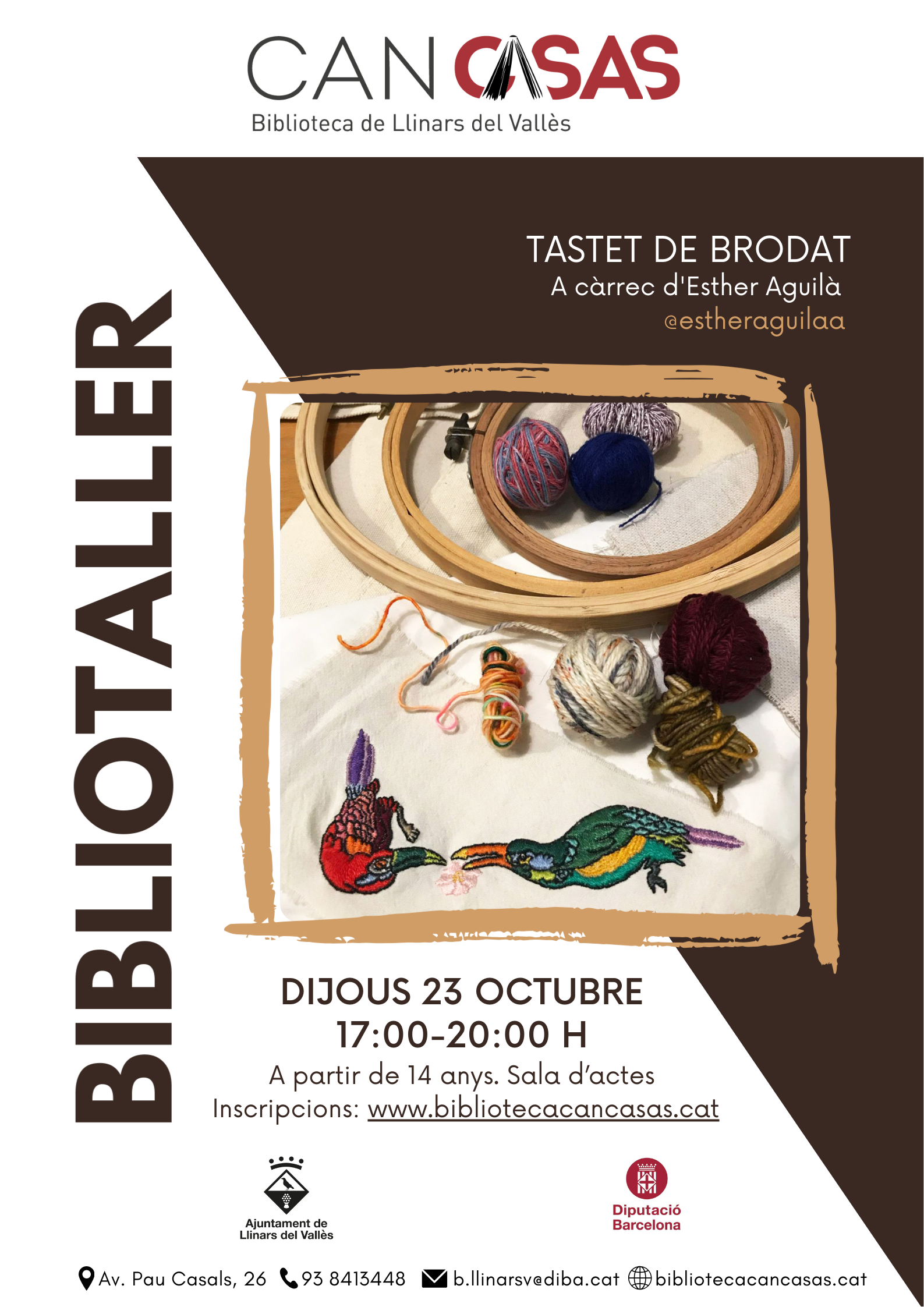Cartell bibliotaller octubre 2025
