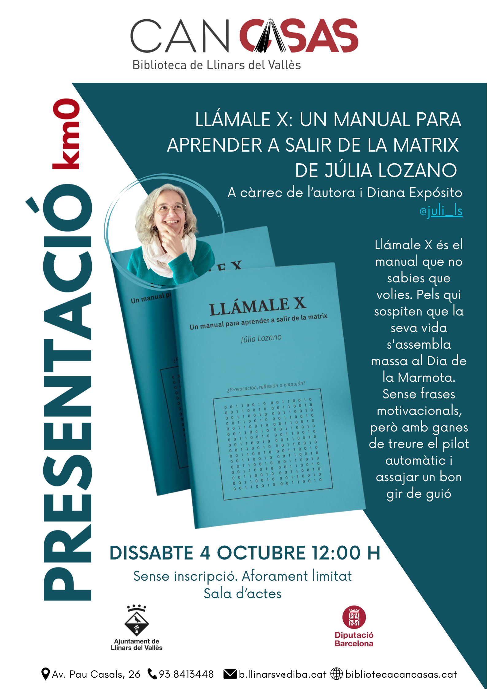 Cartell presentació Júlia Lozano octubre 2025