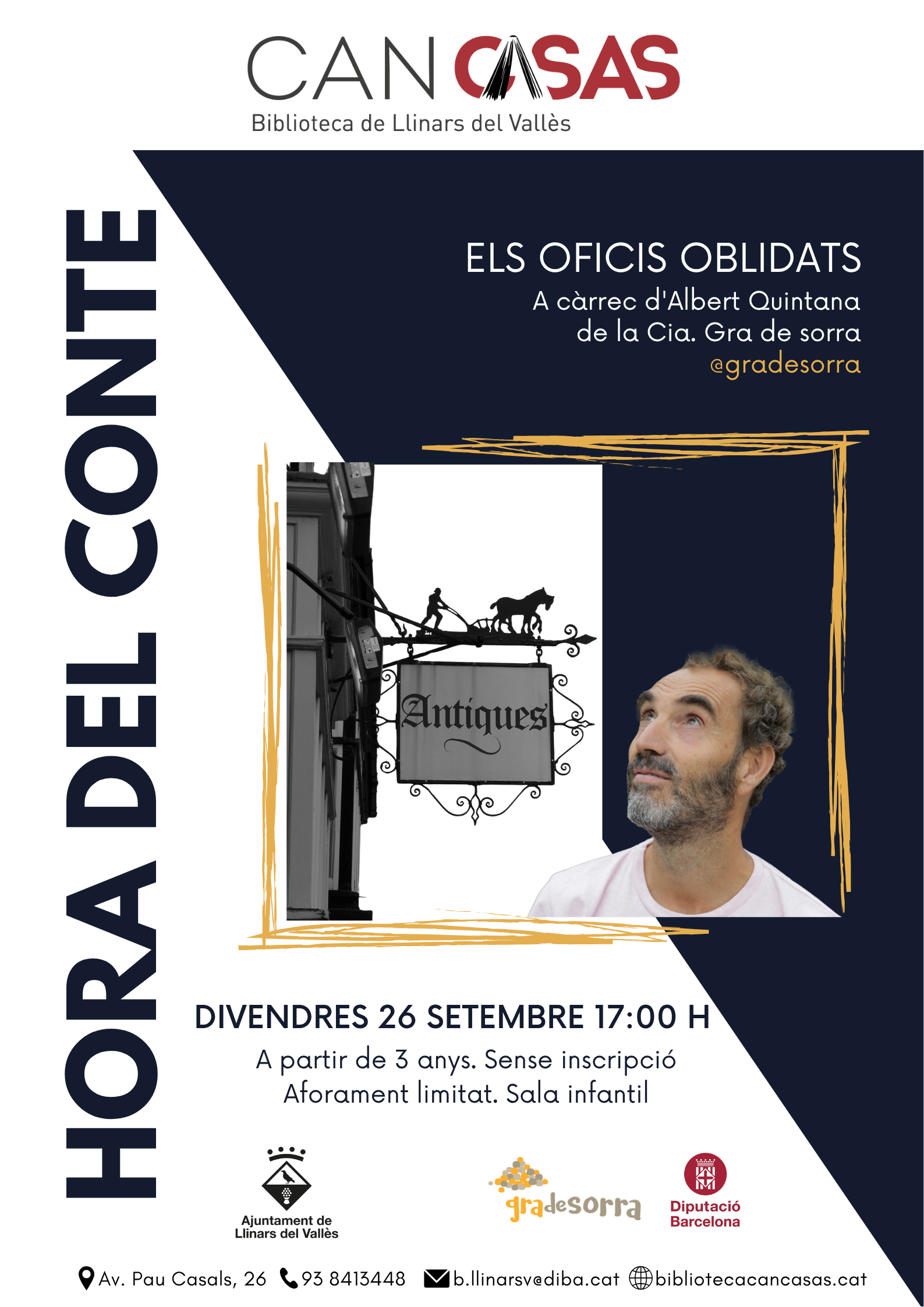 Cartell hora del conte setembre. Els oficis oblidats 