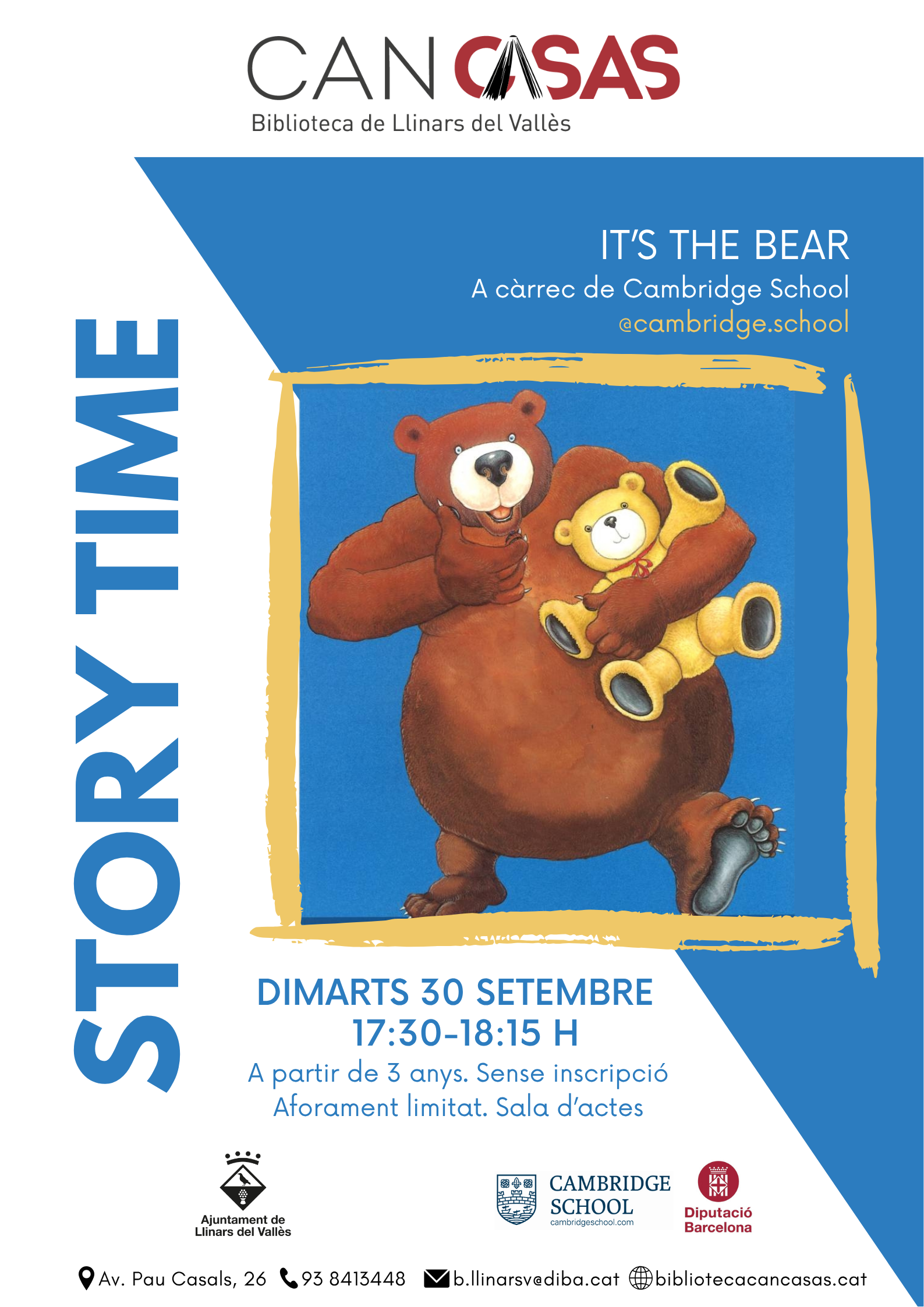 Cartell Story time setembre