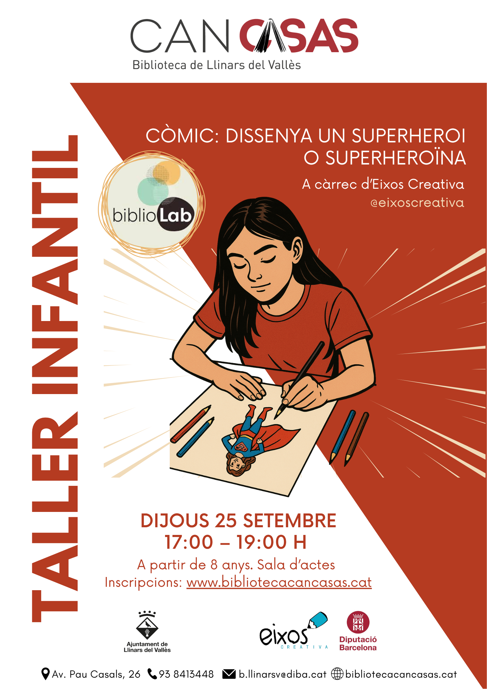 Cartell taller infantil setembre. Còmic